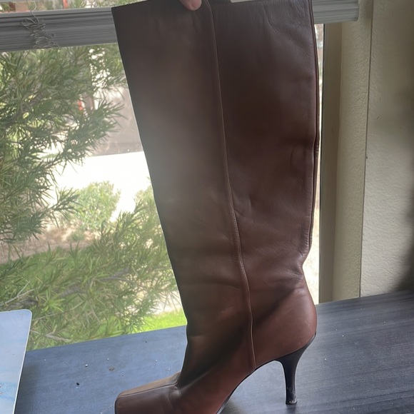 Jimmy Choo Boots in good condition, minor scuffs. Neutral brown color. - Picture 2 of 6